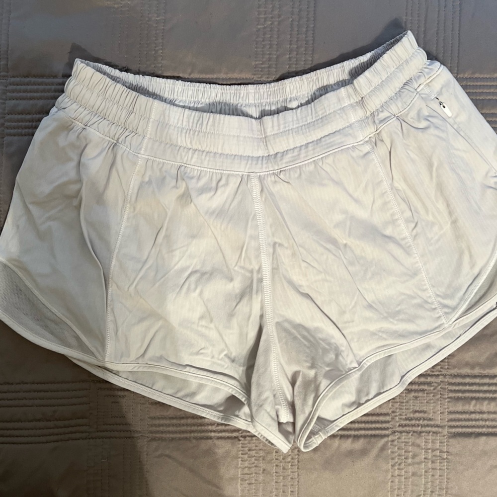 White Lululemon shorts.